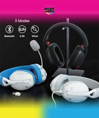 Redragon H848 IRE PRO Ultra-Light Wireless Gaming Headset – 3-Mode (2.4G/BT/Wired), 40mm Drivers, Virtual 7.1, 25H Battery, Detachable Mic – Black