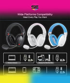 Redragon H848 IRE PRO Ultra-Light Wireless Gaming Headset – 3-Mode (2.4G/BT/Wired), 40mm Drivers, Virtual 7.1, 25H Battery, Detachable Mic – Black