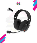 Redragon H888 3-in-1 Wireless Gaming Headset – 168g Ultra-Light, 40mm Drivers, Virtual 7.1 Surround, Mesh Fabric, Detachable Mic – Black / White