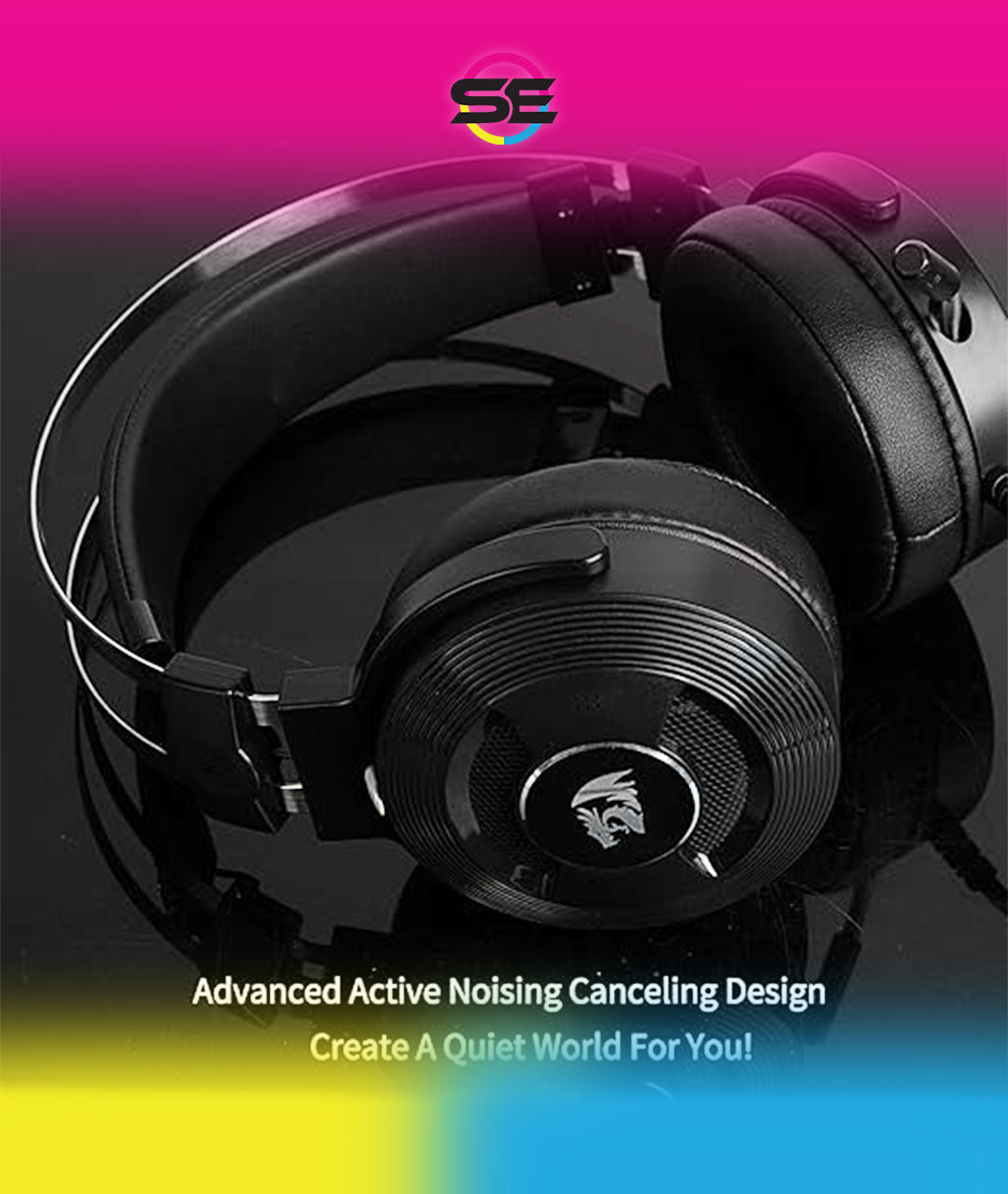 Redragon H991 TRITON Wired Gaming Headset – Virtual 7.1 Surround Sound, ANC Microphone, Super Soft Ear Pads, In-Line Control – Black/Silver