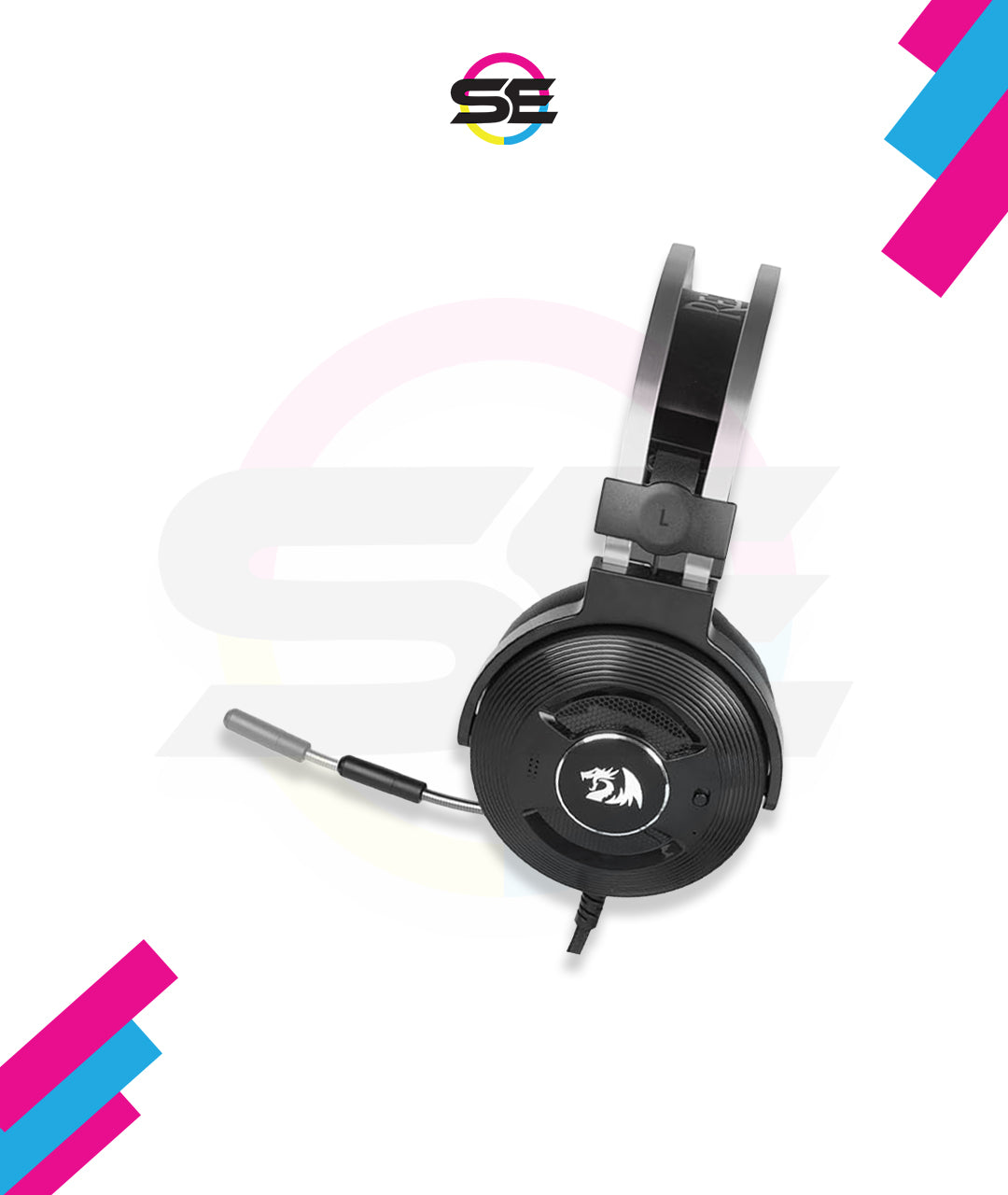Redragon H991 TRITON Wired Gaming Headset – Virtual 7.1 Surround Sound, ANC Microphone, Super Soft Ear Pads, In-Line Control – Black/Silver