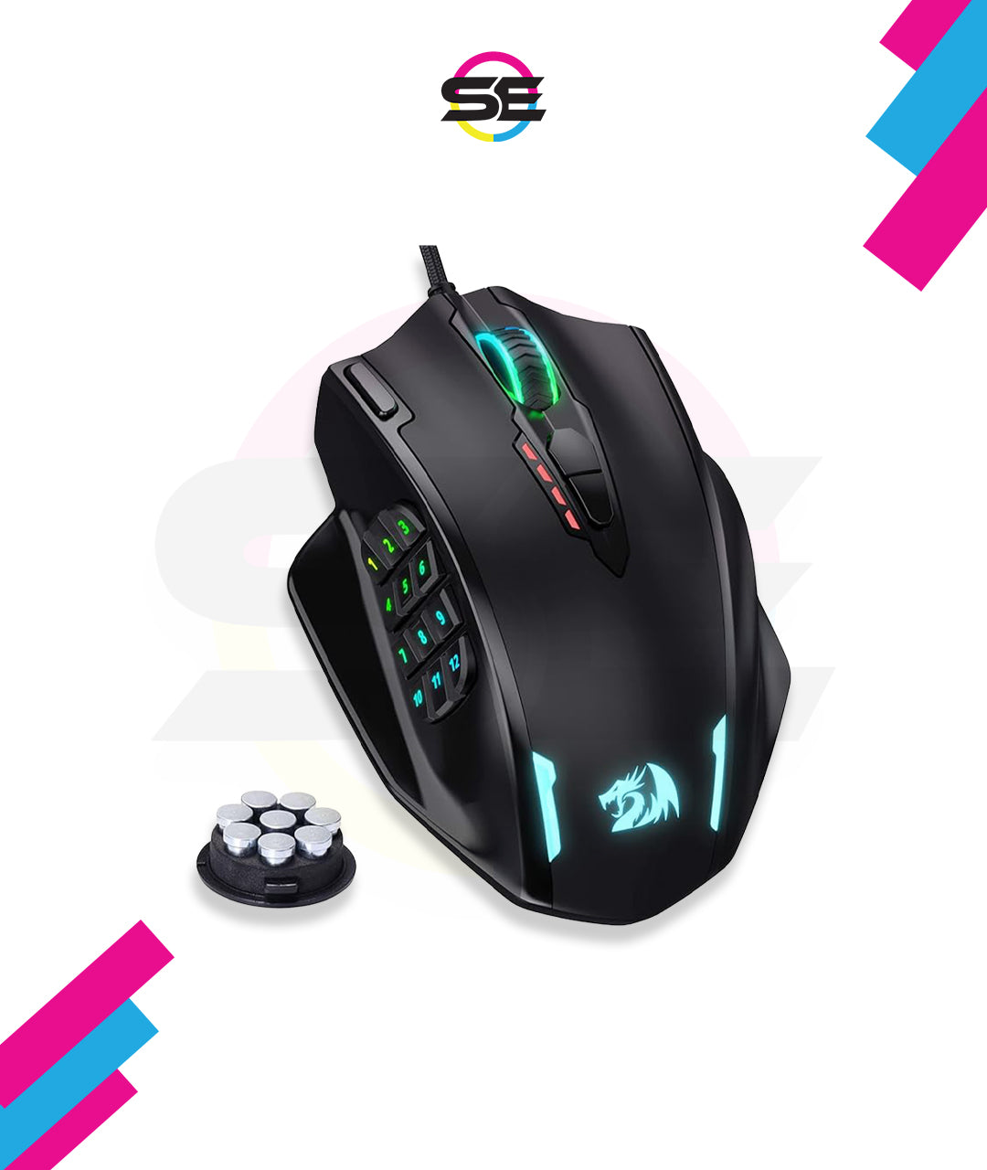 Redragon IMPACT MMO Wired Gaming Mouse 12400 DPI