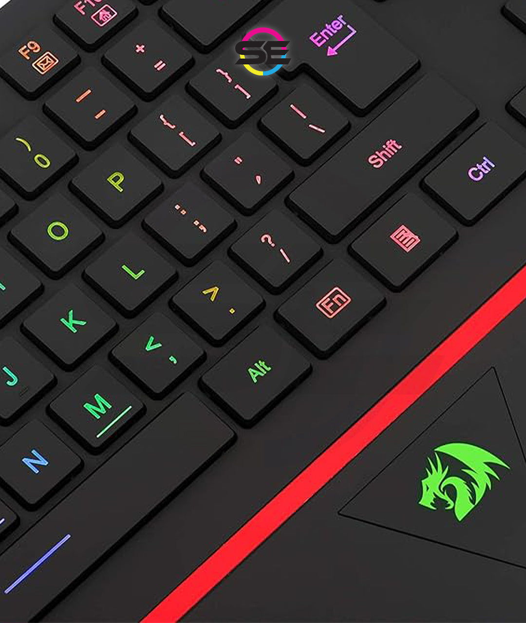Redragon K502 RGB Gaming Keyboard – Membrane, 104 Key, Silent, Wrist Rest