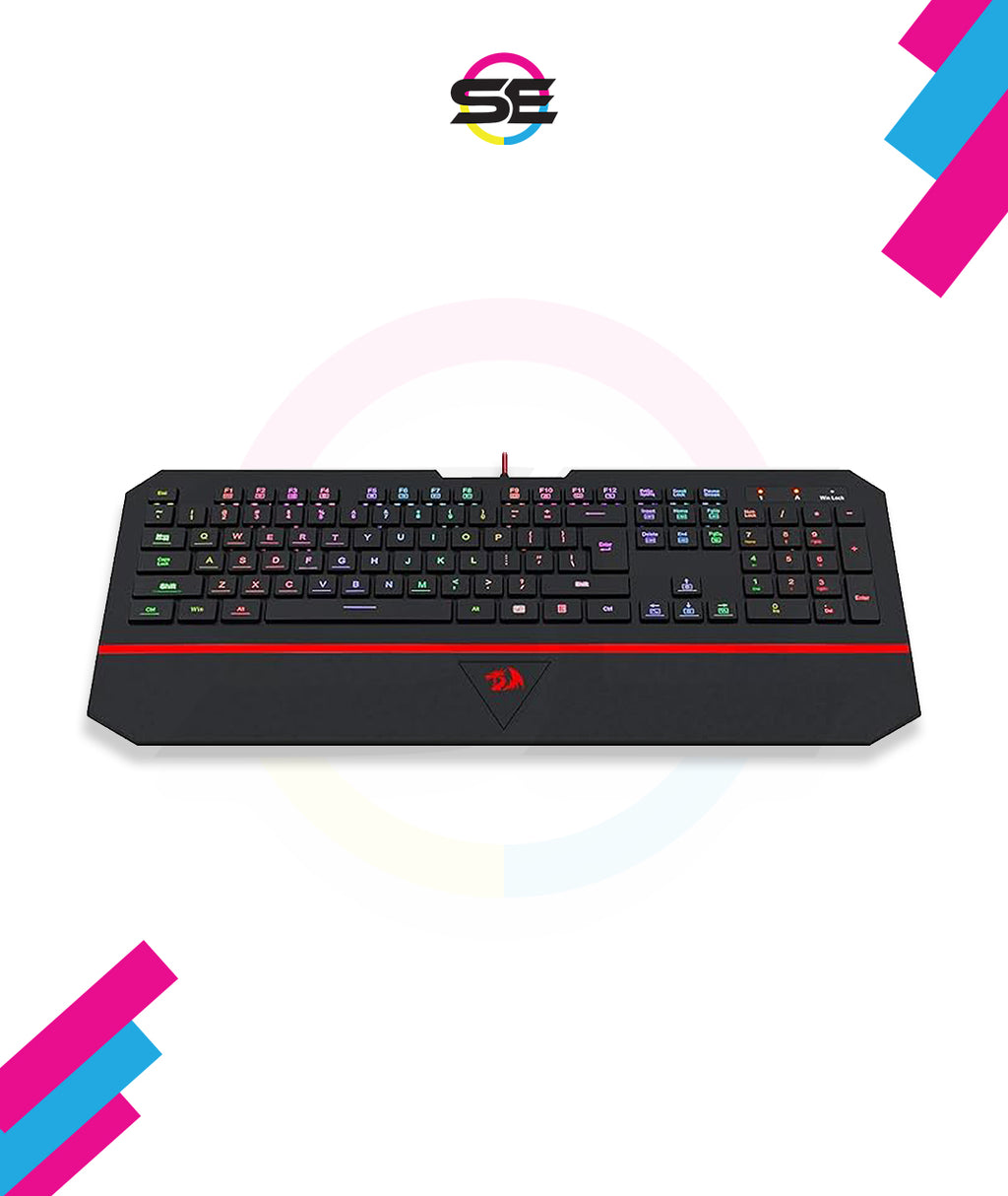 Redragon K502 RGB Gaming Keyboard – Membrane, 104 Key, Silent, Wrist Rest