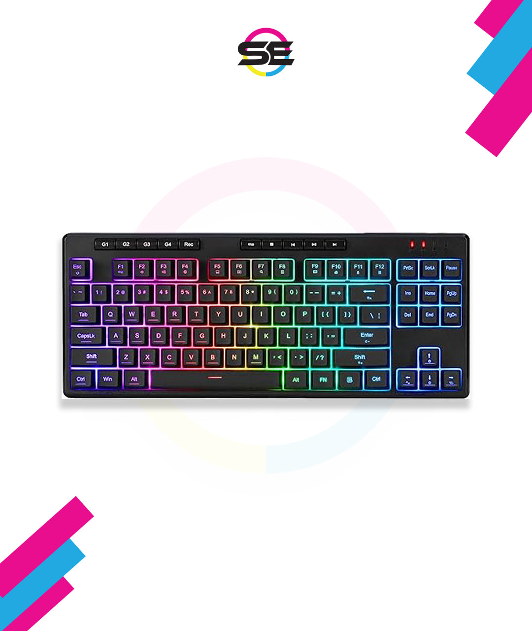 Redragon K516 PRO Shiva TKL RGB 3-Mode Wireless Membrane Gaming Keyboard – 87 Keys, 80% TKL Layout