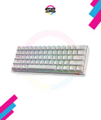 Redragon K530 Pro Draconic 60% RGB 3-Mode Wireless Mechanical Gaming Keyboard – 61 Keys, Hot-Swappable, Blue Switch – White