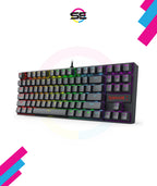 Redragon K552 KUMARA RGB Wired Mechanical Gaming Keyboard – 87 Keys TKL, ABS Metal Design – Black