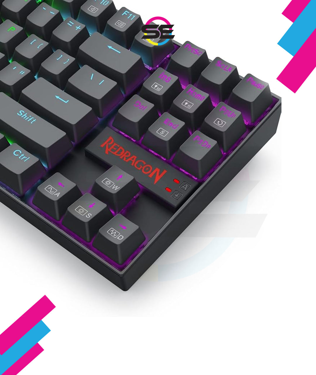 Redragon K552 KUMARA RGB Wired Mechanical Gaming Keyboard – 87 Keys TKL, ABS Metal Design – Black