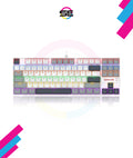 Redragon K552-WGL KUMARA RGB Wired Mechanical Gaming Keyboard – 87 Keys TKL, Hot-Swappable Red Switch, Rainbow LED – White/Gray/Black