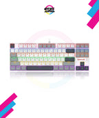Redragon K552-WGL KUMARA RGB Wired Mechanical Gaming Keyboard – 87 Keys TKL, Hot-Swappable Red Switch, Rainbow LED – White/Gray/Black