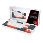 Redragon K552-WLR KUMARA RGB Wired Mechanical Gaming Keyboard – 87 Keys TKL, Hot-Swappable Red Switch, Rainbow LED – White/Black/Red