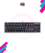 Redragon K565R RUDRA RGB Wired Mechanical Gaming Keyboard – 104 Keys Full Size, Rainbow LED – Black
