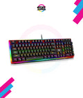 Redragon K577R KALI RGB Wired Mechanical Gaming Keyboard – 104 Keys Full Size, Tactile Red Switch, 19 Backlight Modes, Bottom RGB Lighting – Black