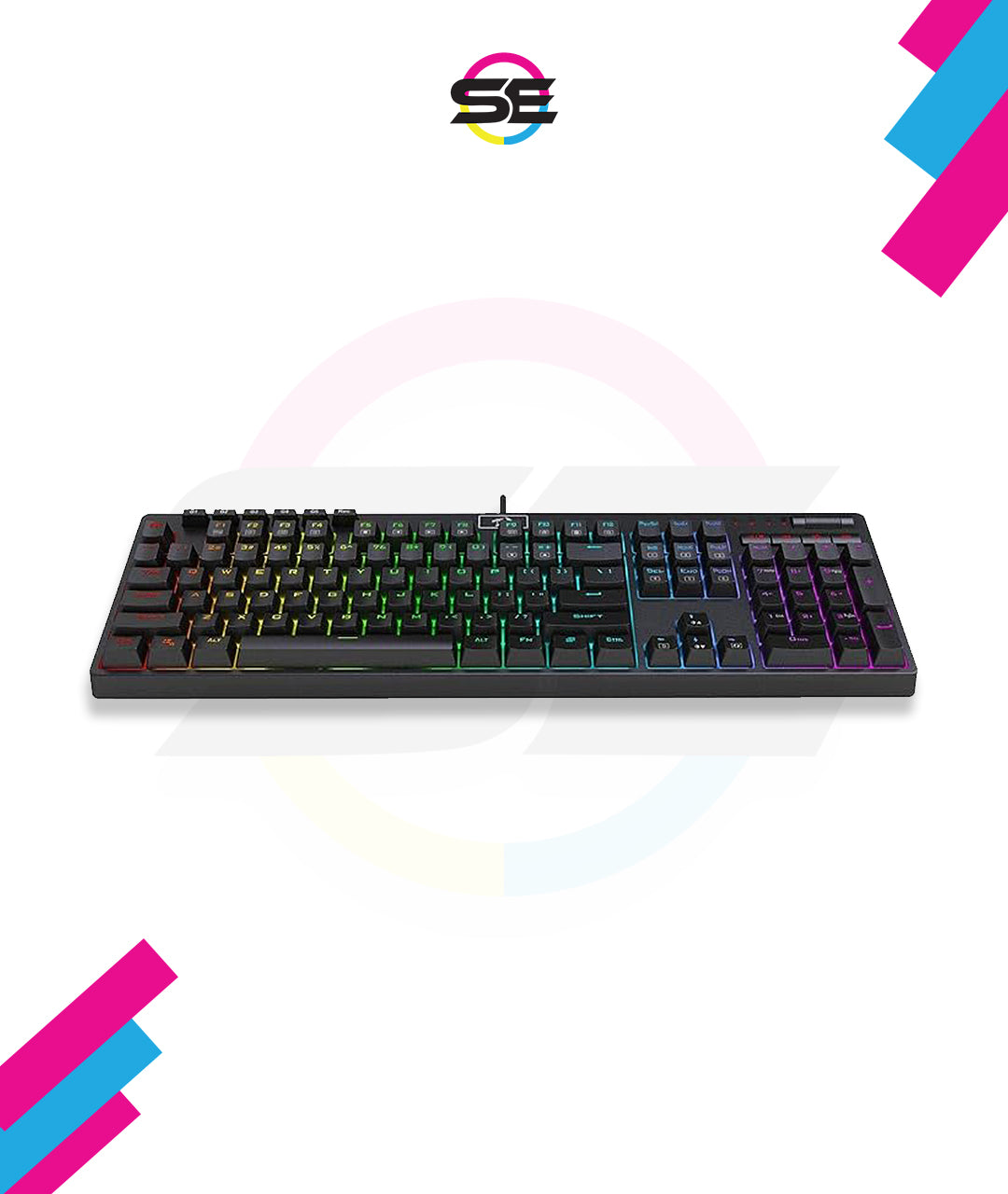 Redragon K579 RGB Wired Mechanical Gaming Keyboard – 104 Keys Full Size, Hot-Swappable Blue Switch, 5 Macro Keys, Volume Knob – Black