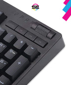 Redragon K579 RGB Wired Mechanical Gaming Keyboard – 104 Keys Full Size, Hot-Swappable Blue Switch, 5 Macro Keys, Volume Knob – Black