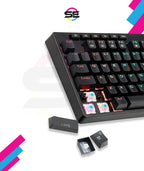 Redragon K579 RGB Wired Mechanical Gaming Keyboard – 104 Keys Full Size, Hot-Swappable Blue Switch, 5 Macro Keys, Volume Knob – Black