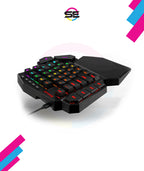 Redragon K585 DITI One-Handed RGB Mechanical Gaming Keyboard – 42 Keys, Blue Switch, 7 Macro Keys, Detachable Wrist Rest – Black