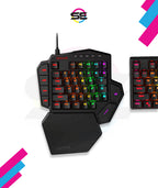 Redragon K585 DITI One-Handed RGB Mechanical Gaming Keyboard – 42 Keys, Blue Switch, 7 Macro Keys, Detachable Wrist Rest – Black