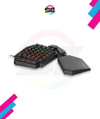 Redragon K585 DITI One-Handed RGB Mechanical Gaming Keyboard – 42 Keys, Blue Switch, 7 Macro Keys, Detachable Wrist Rest – Black