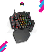 Redragon K585 DITI One-Handed RGB Mechanical Gaming Keyboard – 42 Keys, Blue Switch, 7 Macro Keys, Detachable Wrist Rest – Black