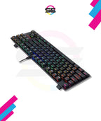 Redragon K607 RGB Low Profile TKL Wired Mechanical Gaming Keyboard – 87 Keys, Blue Switch, Type-C, Multi-Device Bluetooth + 2.4G – Black