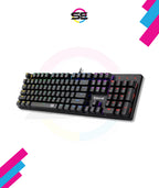 Redragon K608 Elite VALHEIM Rainbow RGB Wired Mechanical Gaming Keyboard – 104 Keys Full Size NKRO, Black Switch (Soft Tactile, Low Noise) – Black