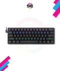 Redragon K615P-KBS ELISE PRO RGB Wireless Tri-Mode Mechanical Gaming Keyboard – 60% Layout, Low Profile Blue Switch, Bluetooth + 2.4G + Type-C – Black