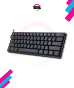 Redragon K615P-KBS ELISE PRO RGB Wireless Tri-Mode Mechanical Gaming Keyboard – 60% Layout, Low Profile Blue Switch, Bluetooth + 2.4G + Type-C – Black