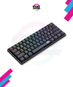 Redragon K615P-KBS ELISE PRO RGB Wireless Tri-Mode Mechanical Gaming Keyboard – 60% Layout, Low Profile Blue Switch, Bluetooth + 2.4G + Type-C – Black