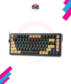 Redrc-Swap Wired Mechanical Gaming Keyboard – Custom Gold-Melt Translucent Switch, 16.8M RGB 20 Modes, Pro Software – Black/Gold
