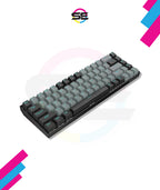 Redragon K662L-G1RS Wireless Portable 65% Mechanical Gaming Keyboard – 68 Keys, Red Switch, Double-Shot Keycaps, 2.4G + Bluetooth, 2×AAA Battery – Black/Gray