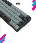Redragon K662L-G1RS Wireless Portable 65% Mechanical Gaming Keyboard – 68 Keys, Red Switch, Double-Shot Keycaps, 2.4G + Bluetooth, 2×AAA Battery – Black/Gray