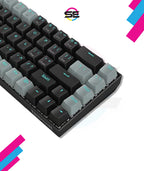 Redragon K662L-K1RS Wireless Portable 65% Mechanical Gaming Keyboard – 68 Keys, Red Switch, Double-Shot Keycaps, 2.4G + Bluetooth, 2×AAA Battery – Dark Gray/Black