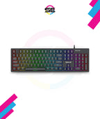 Redragon K679 RGB Full Size Wired Mechanical Gaming Keyboard – 104 Keys, Blue Switch, Sound Absorbing Foam, RGB Side Lighting – Black