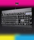 Redragon KG010-KN Wired Mechanical Gaming Keyboard – 9 LED Backlit Effects, Brown Switch, Double-Shot Keycaps