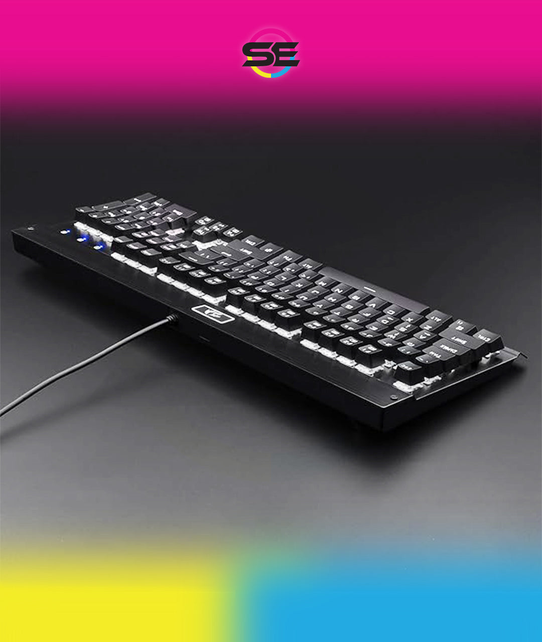 Redragon KG010-KN Wired Mechanical Gaming Keyboard – 9 LED Backlit Effects, Brown Switch, Double-Shot Keycaps