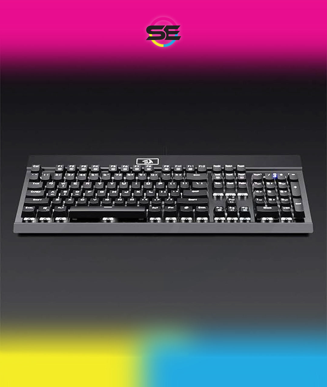 Redragon KG010-KN Wired Mechanical Gaming Keyboard – 9 LED Backlit Effects, Brown Switch, Double-Shot Keycaps