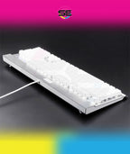 Redragon KG010-WN Wired Mechanical Gaming Keyboard – 9 LED Backlit Effects, Brown Switch, Double-Shot Keycaps – White