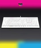 Redragon KG010-WN Wired Mechanical Gaming Keyboard – 9 LED Backlit Effects, Brown Switch, Double-Shot Keycaps – White