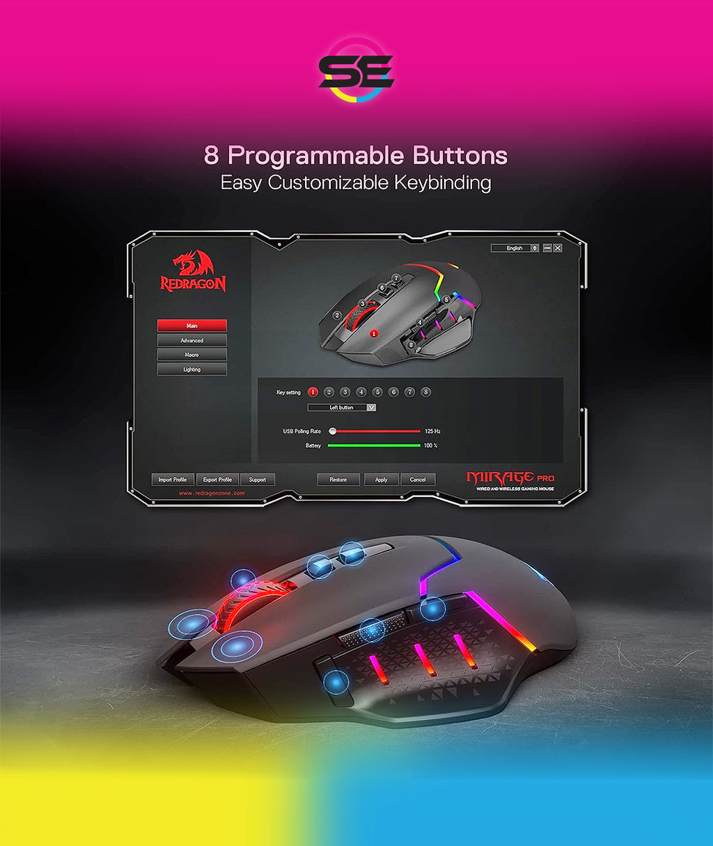 Redragon M690 PRO Wired/Wireless Gaming Mouse