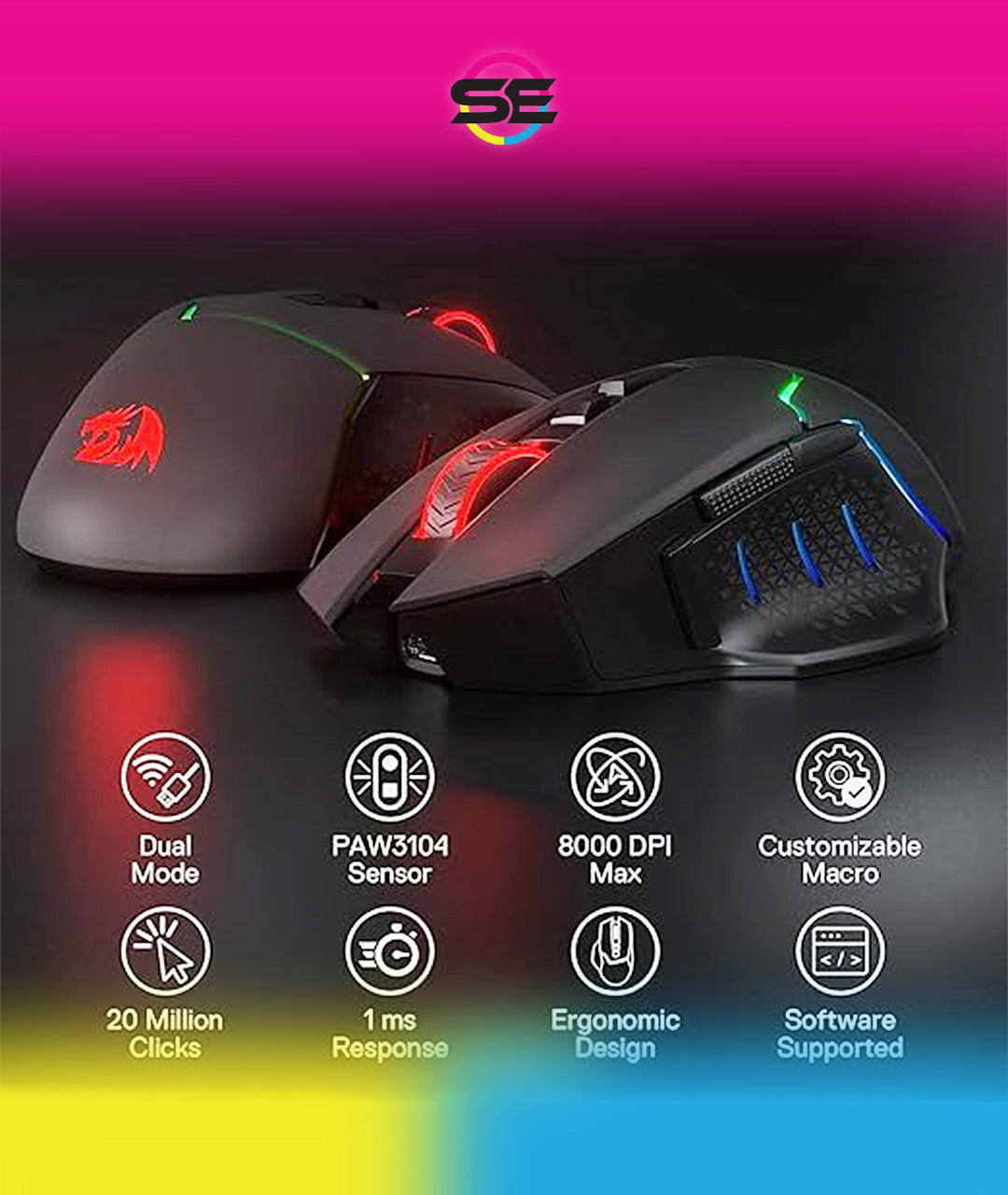 Redragon M690 PRO Wired/Wireless Gaming Mouse