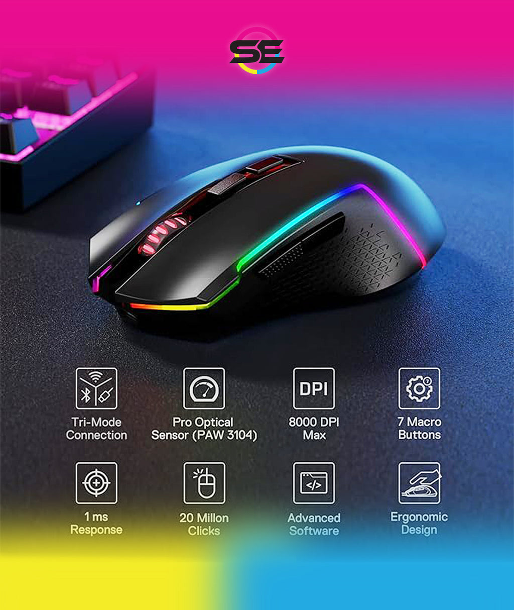 Redragon M693 Wireless Bluetooth Gaming Mouse