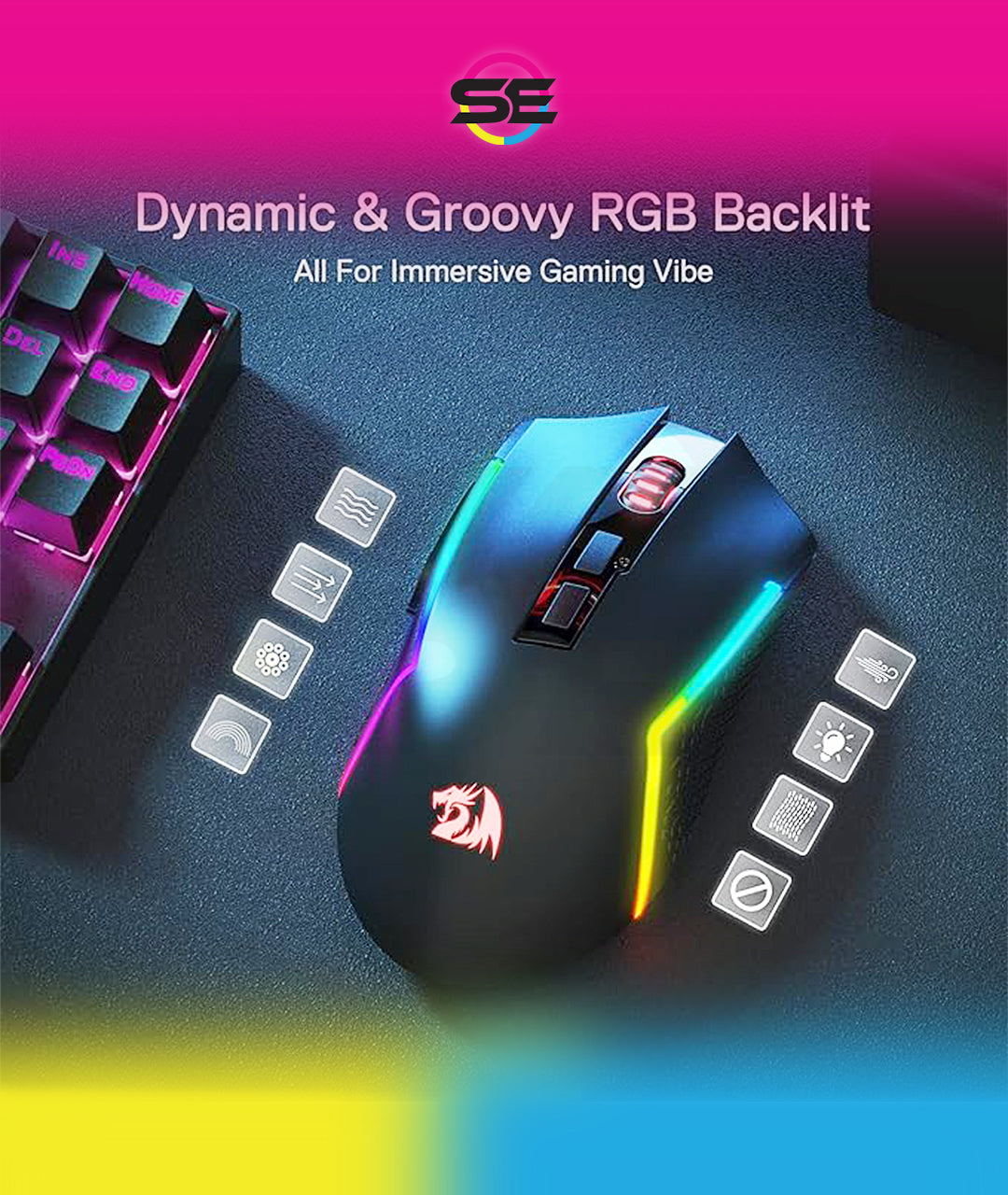 Redragon M693 Wireless Bluetooth Gaming Mouse