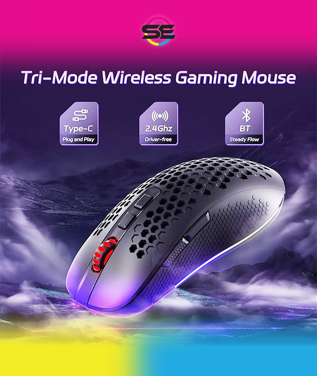 Redragon M694 HANA 3 Modes Wireless Gaming Mouse