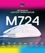 Redragon M724 Wired Gaming Mouse – White