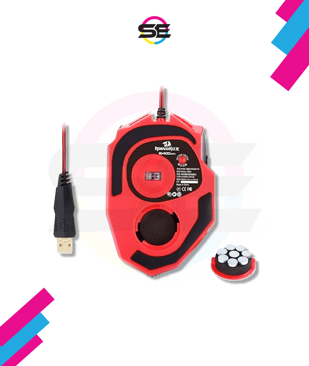 Redragon M801 Mammoth 16400 DPI Programmable Laser Gaming Mouse