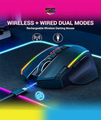 Redragon M801 Wireless RGB MMO Gaming Mouse – Black