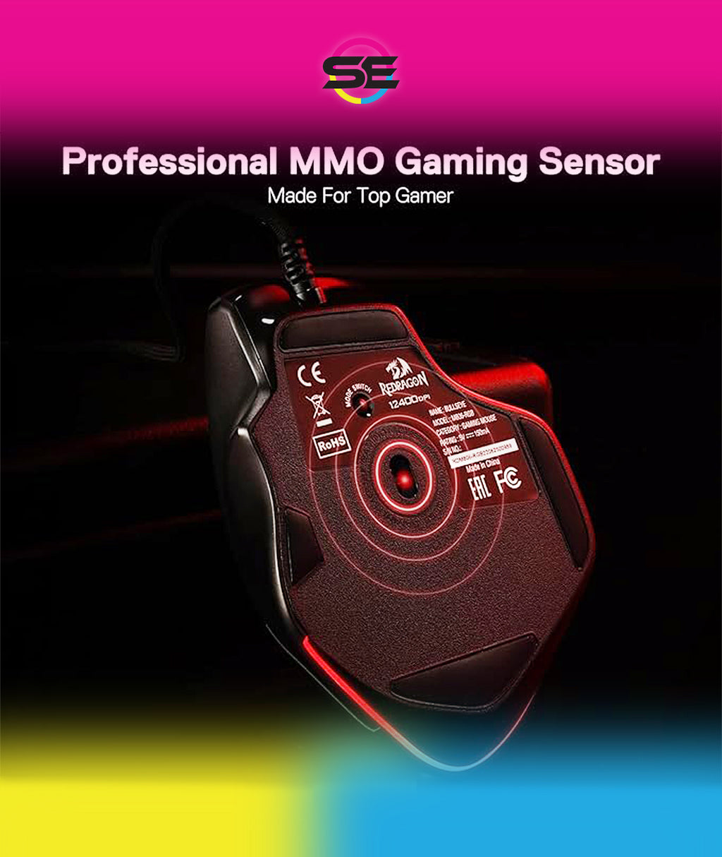 Redragon M806 Bullseye Wired RGB Gaming Mouse