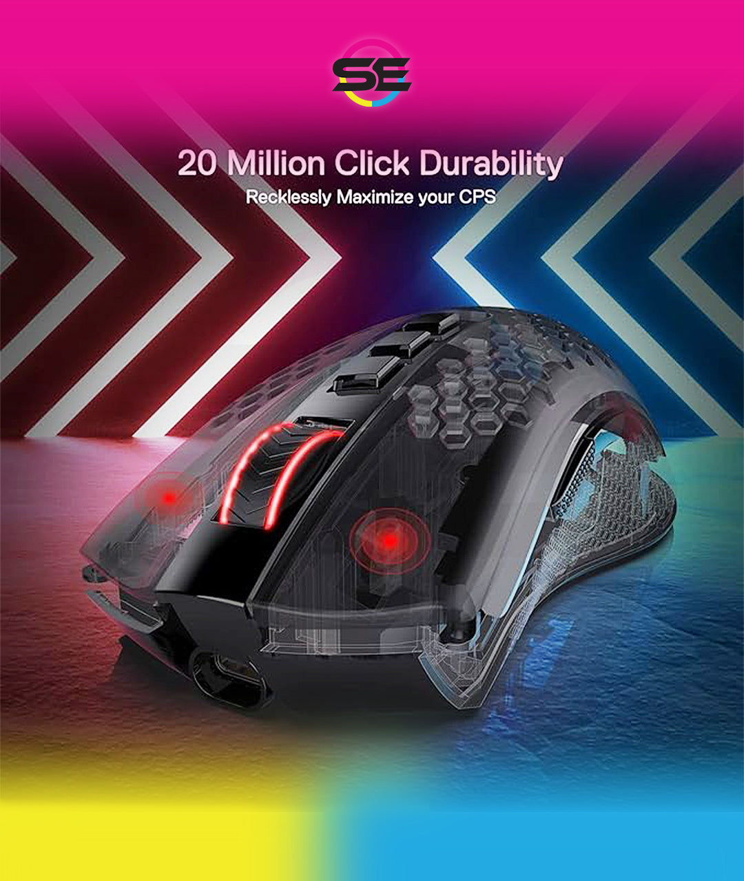 Redragon M808 Storm Pro Honeycomb Dual Mode Gaming Mouse