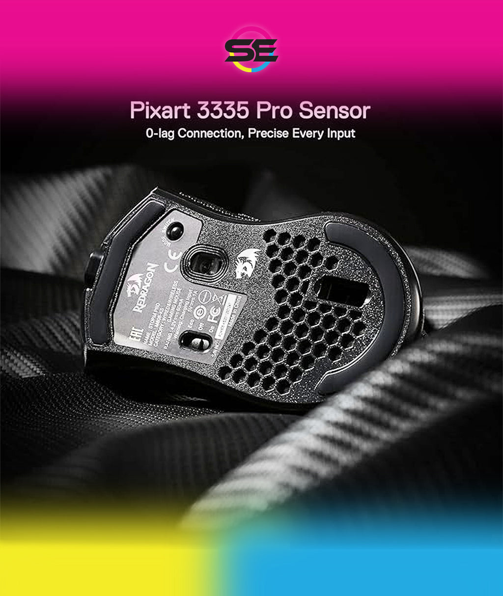 Redragon M808 Storm Pro Honeycomb Dual Mode Gaming Mouse